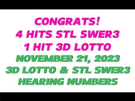 3D Lotto And STL Probables .